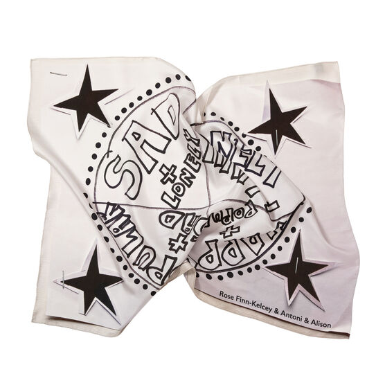 Sad & Lonely Rose Finn-Kelcey inspired silk scarf
